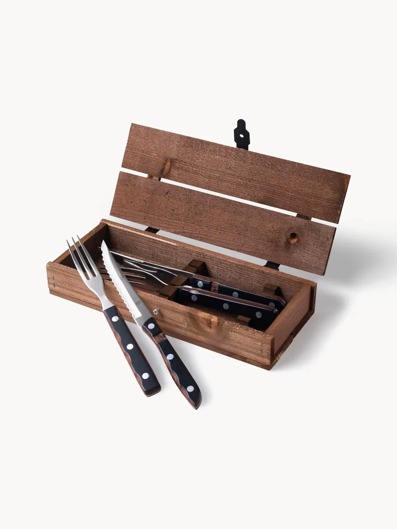 Steakbestekset Old Farmer met doos, in verschillende setgroottes de Gense – photo du produit