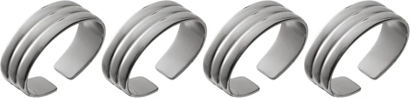 Thebe Edition 2024 Servetring Dia 4,3 x 3,2 cm 4 stuks Glanzend staal by Gense in Polished steel – product photo