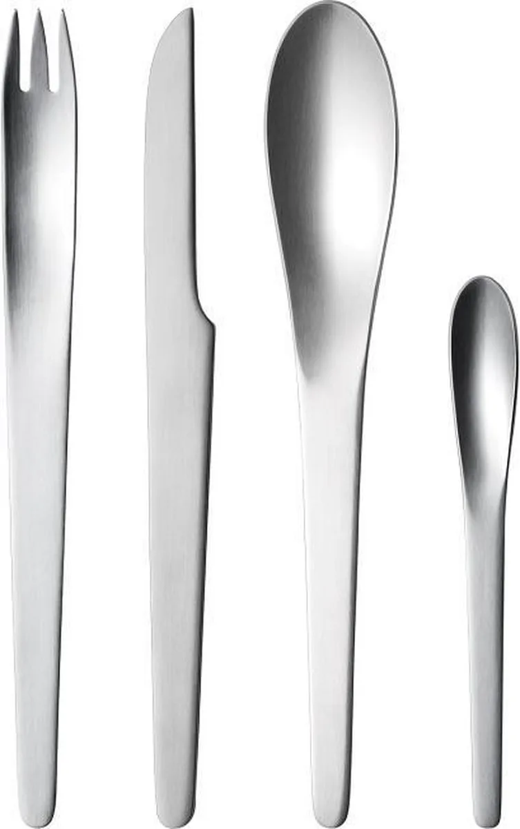 Arne Jacobsen Bestekset - 24-delig - Mat RVS de Georg Jensen en Argent – photo du produit