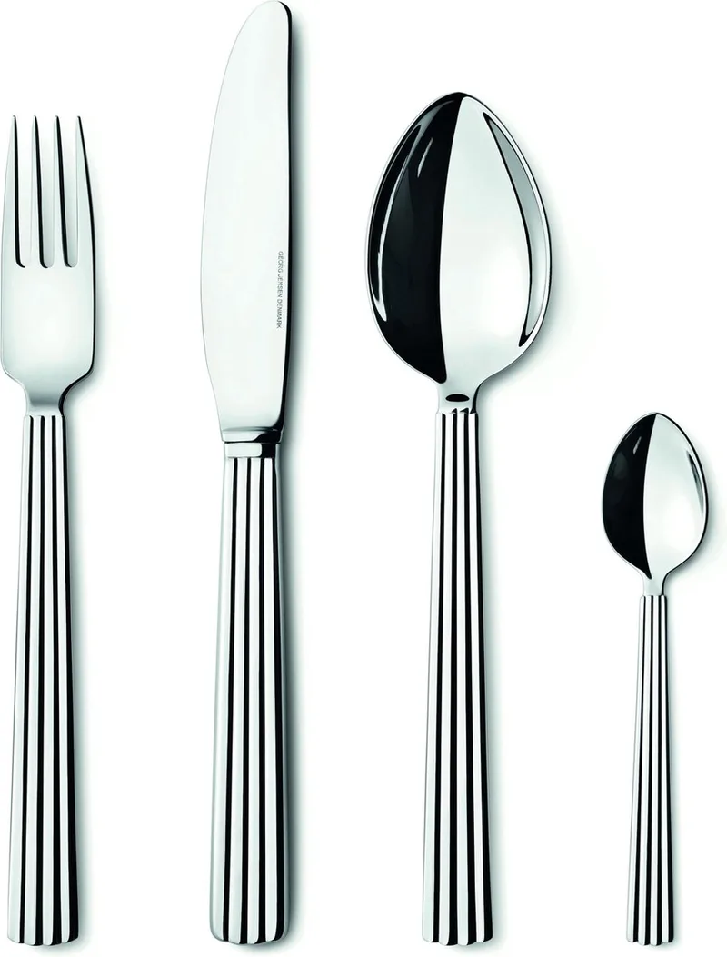 Bernadotte Tafelen Bestek Dinerset 4 Delig (11,12,17,33) Glanzend by Georg Jensen in Rvs – product photo
