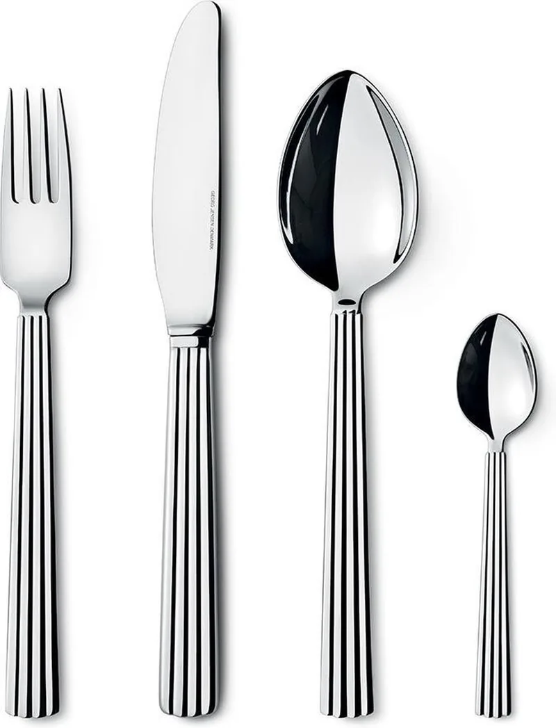 Bestekset Bernadotte 13-23 Cm Rvs 16-delig by Georg Jensen in Zilver – product photo