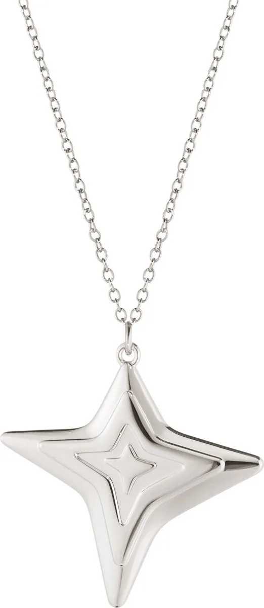 CC 2021 Ornament Four Point Star van Georg Jensen in Zilver – productfoto