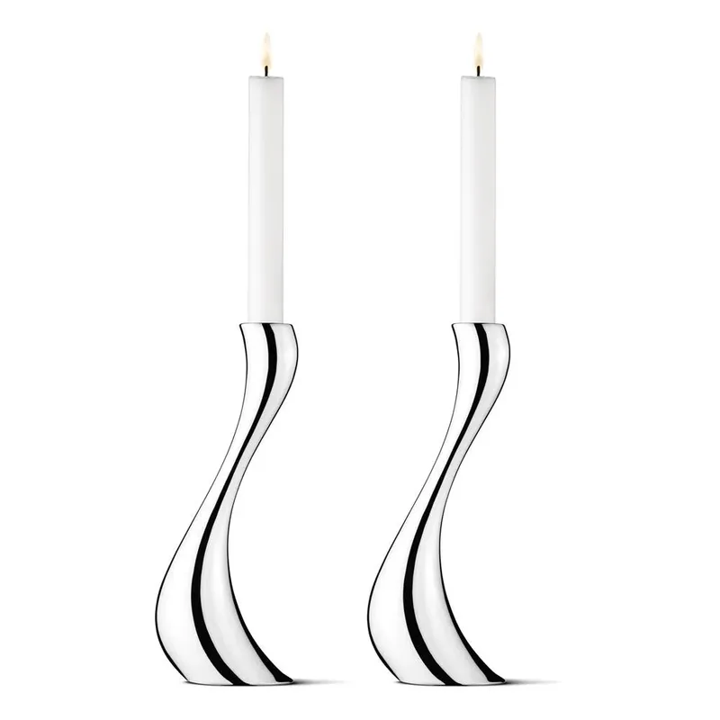 Cobra Kerzenhalter 2er Pack Groß, 24cm van Georg Jensen – productfoto