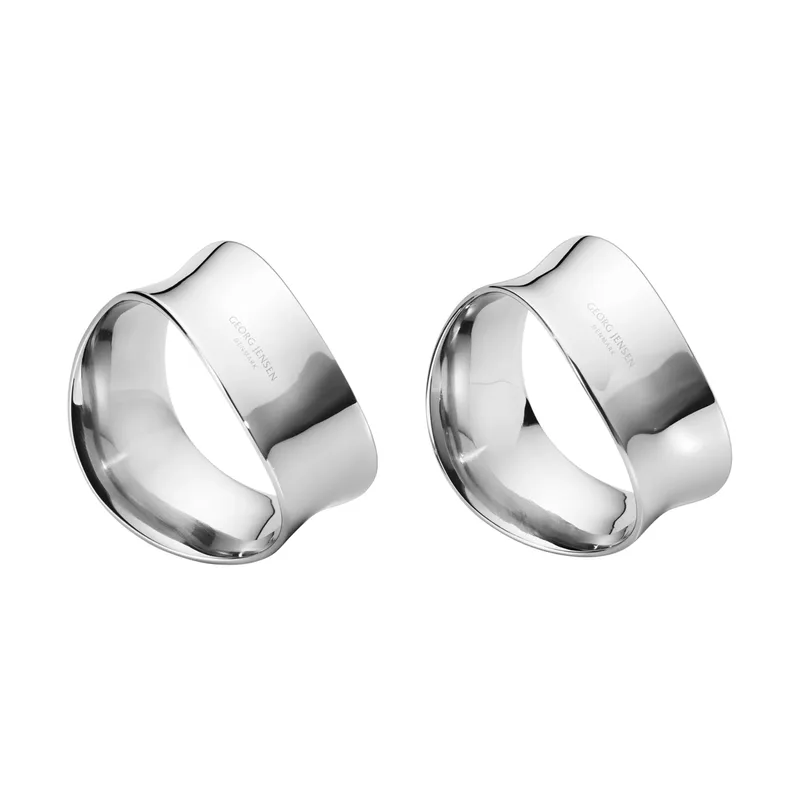 Cobra Serviettenring 2er Pack Edelstahl de Georg Jensen – photo du produit