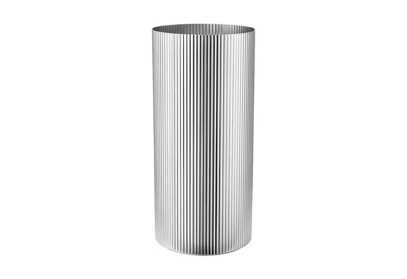 Dekovase Georg Jensen Bernadotte Vase Ø 12 cm fra Georg Jensen i Silberfarben – produktbillede