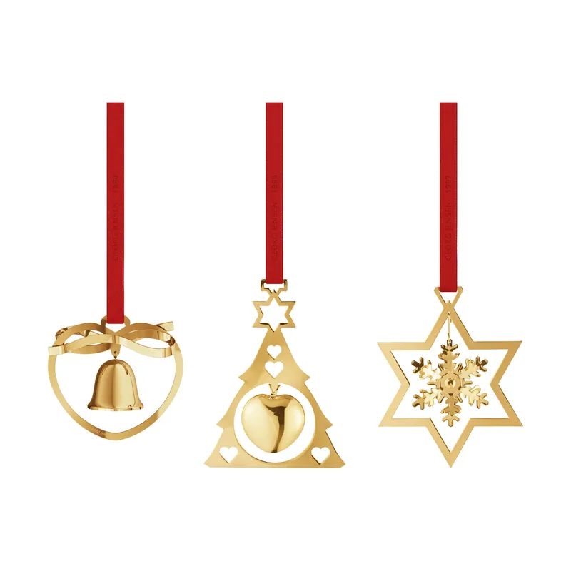 Georg Jensen 2024 Miniatur-Mobile 3 Teile Vergoldet von Georg Jensen – Produktfoto