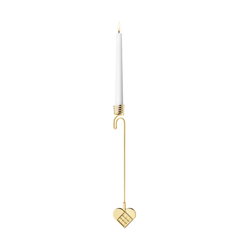 Georg Jensen 2025 Kerzenhalter für Weihnachtsbaum Herz Goldplattierte Zinklegierung by Georg Jensen – product photo