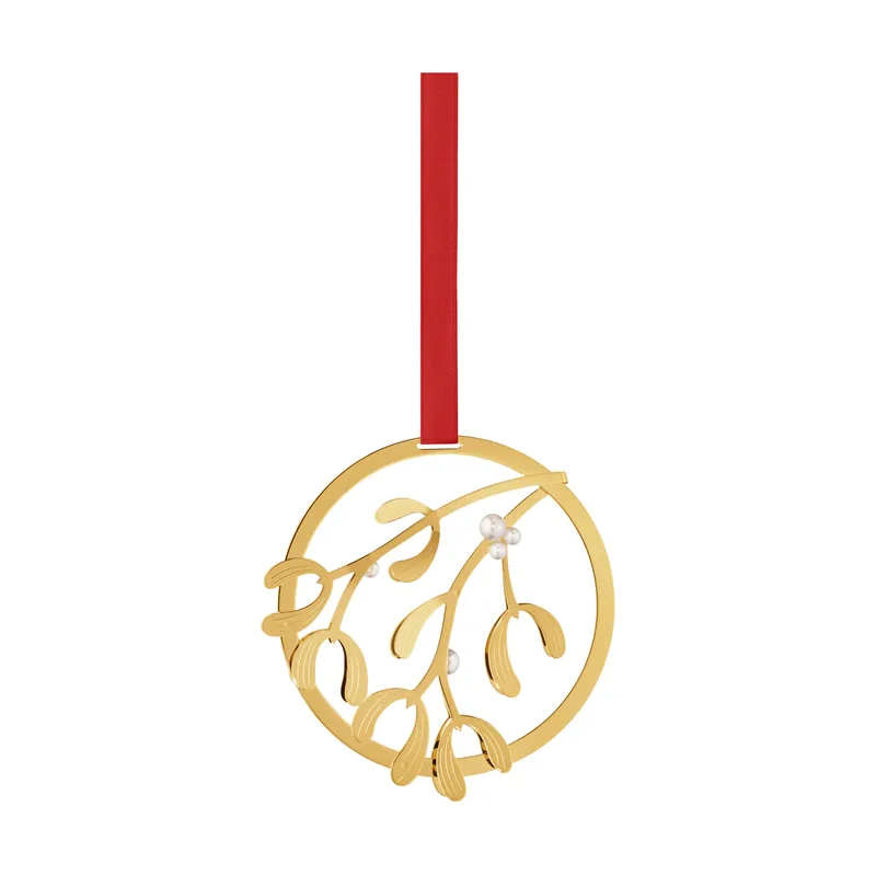 Georg Jensen Weihnachtsanhänger Mistel Vergoldetes Messing von Georg Jensen – Produktfoto