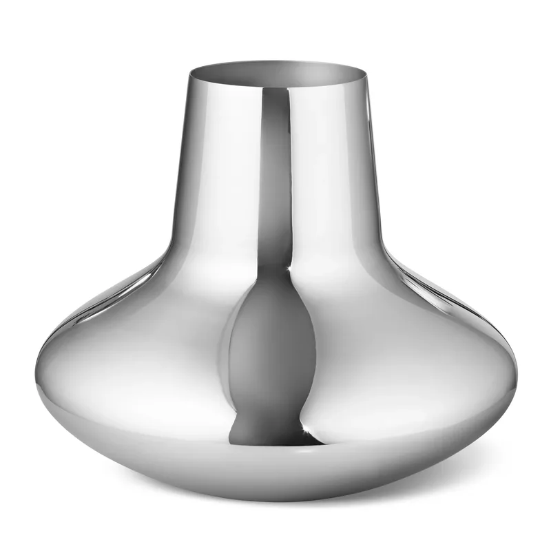 Henning Koppel Vase Edelstahl Groß, 22,2cm de Georg Jensen – photo du produit