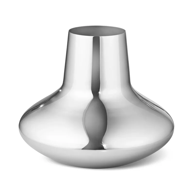 Henning Koppel Vase Edelstahl Medium, 18,5cm de Georg Jensen – photo du produit
