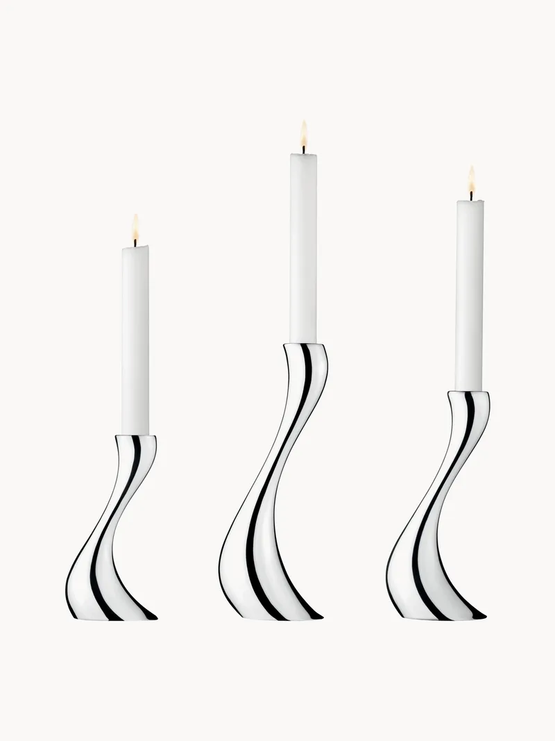Kaarshouders Cobra van edelstaal, 3-delig van Georg Jensen – productfoto