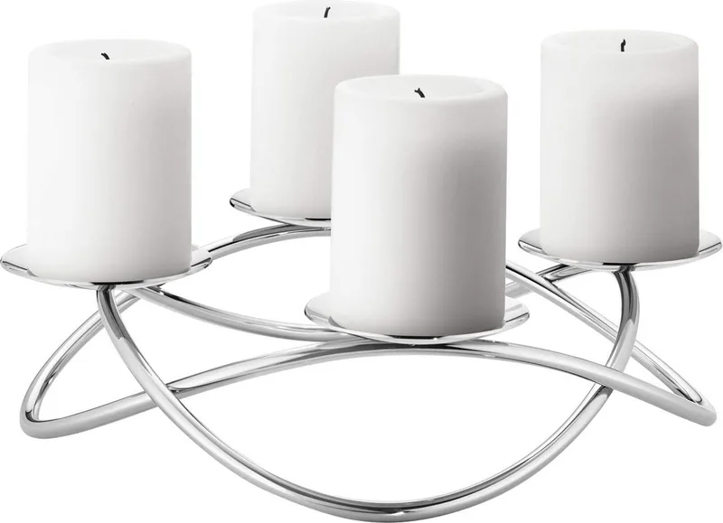 Kandelaar - Luxe Kaarshouder- Candle Holder – Kaarshouder – Kaarsenhouder – Woonkamer Accessoires de Georg Jensen en Roestvrij staal – photo du produit