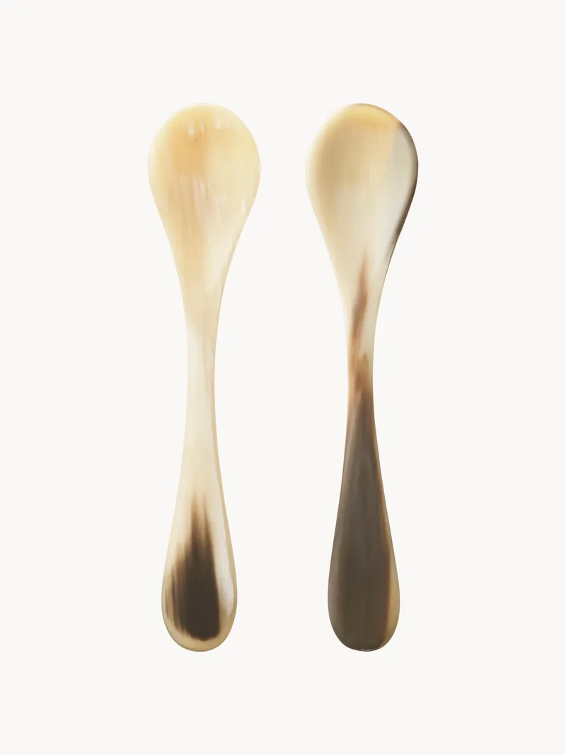 Kaviaarlepels Indulgence van runderhoorn, 2-delig van Georg Jensen – productfoto