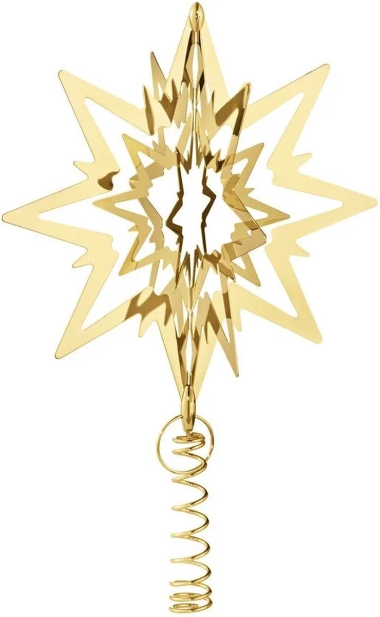 kerstboompiek verguld 19 cm star Christmas by Georg Jensen in Multicolour – product photo