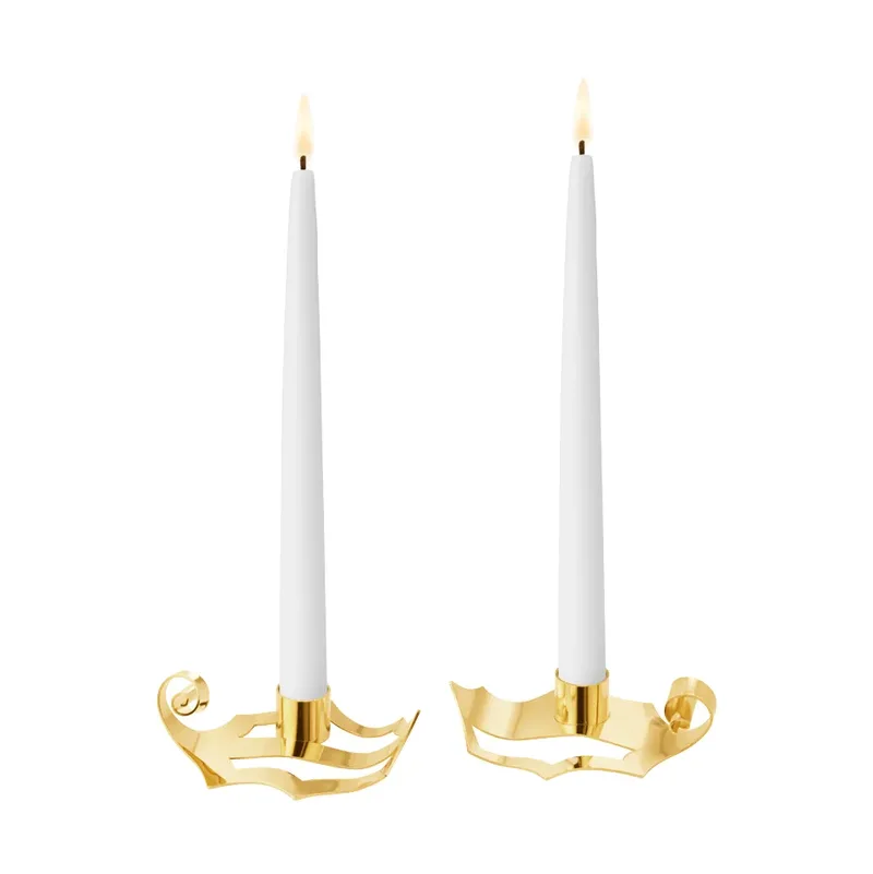 Kerzenhalter des Jahres 2026 Gold, 2-teilig by Georg Jensen – product photo