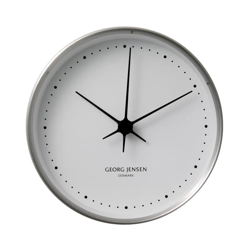 Koppel Wanduhr weiß-Edelstahl Ø 22cm från Georg Jensen – produktbild