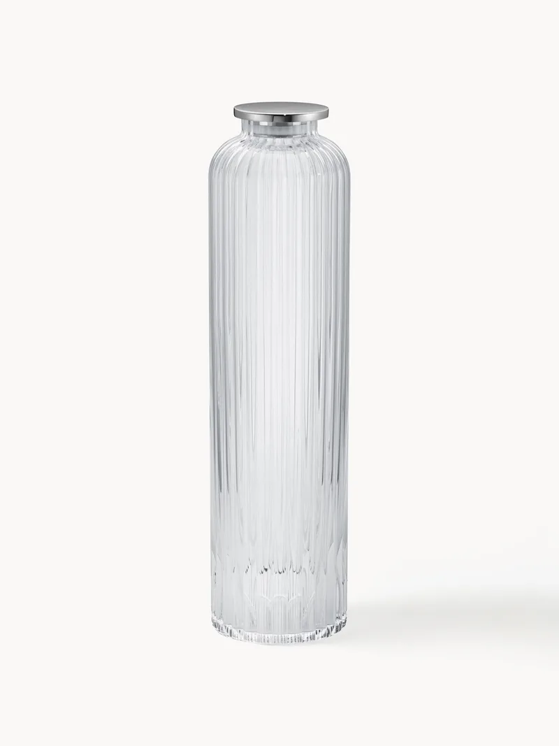 Kristalglazen karaf Bernadotte met groefstructuur van Georg Jensen – productfoto