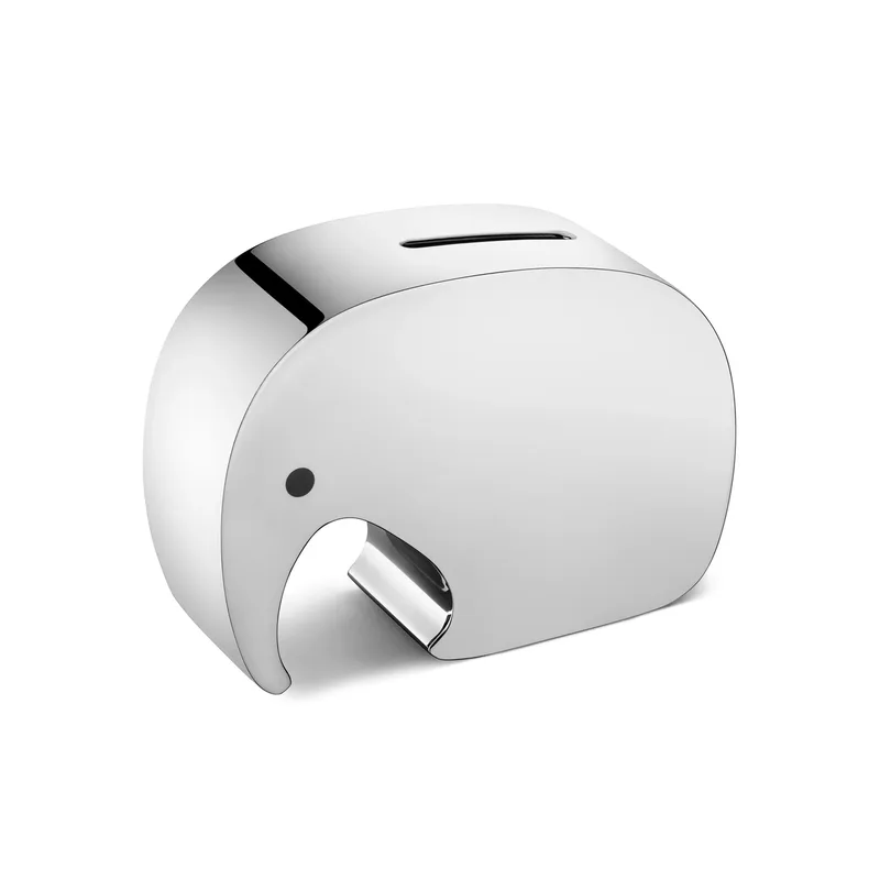 Miniphant Spardose 6x8,7 cm Edelstahl by Georg Jensen – product photo