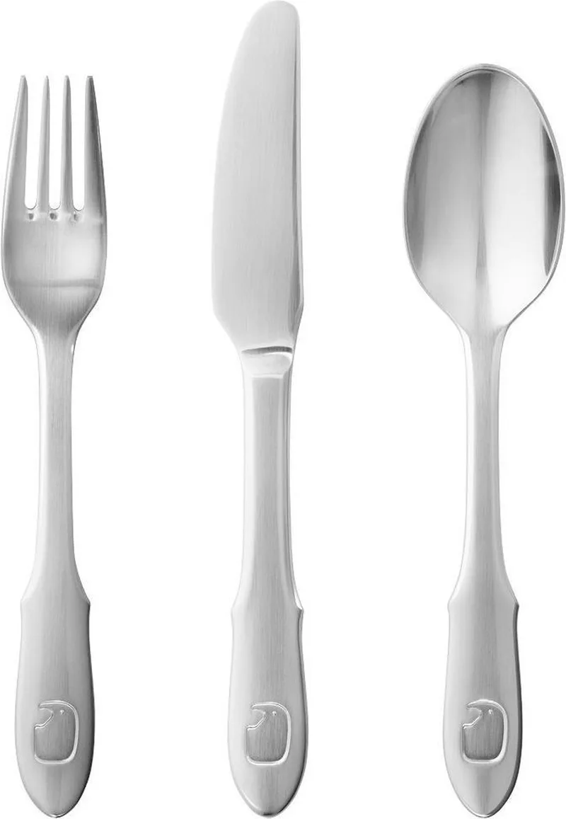 Ontbijtset Elephant Junior Rvs 3-delig by Georg Jensen in Zilver – product photo