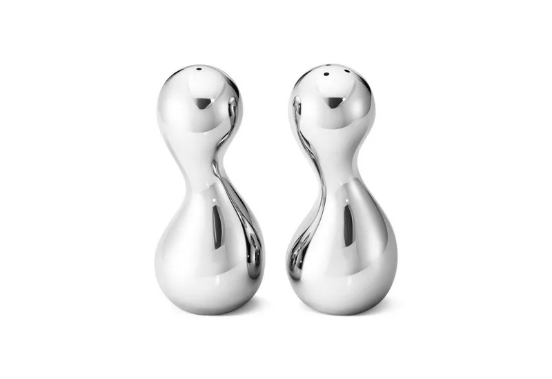 Salz- / Pfefferstreuer Cobra, 2er Set by Georg Jensen in Silberfarben – product photo