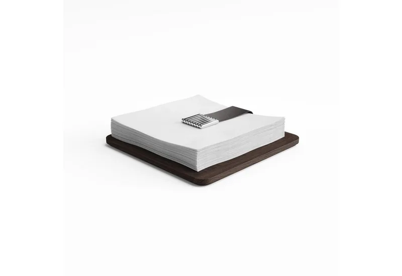 Serviettenhalter Bernadotte, Holz, Edelstahl by Georg Jensen in Braun – product photo