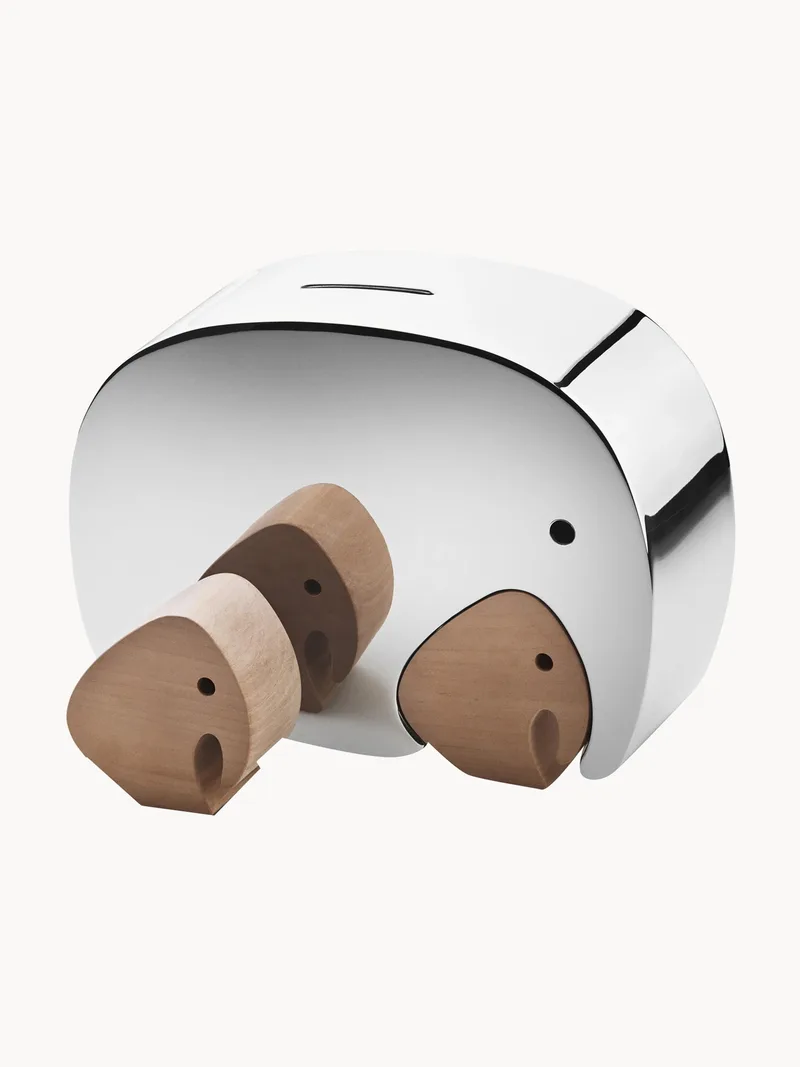 Spaarpot Elephant met eikenhouten decoratie by Georg Jensen – product photo