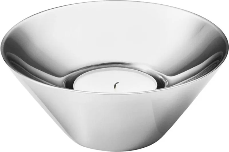 Tunes Pillar Candle Holder van Georg Jensen in Zilver – productfoto
