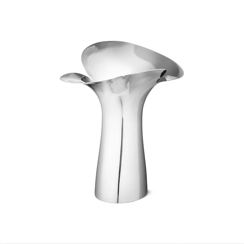 Vaas Bloom Botanica 33 X 9 Cm Rvs by Georg Jensen in Silver – product photo
