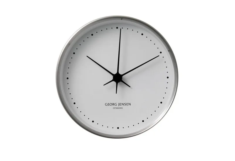 Wanduhr Koppel 10 cm de Georg Jensen en Silberfarben, weiß – photo du produit