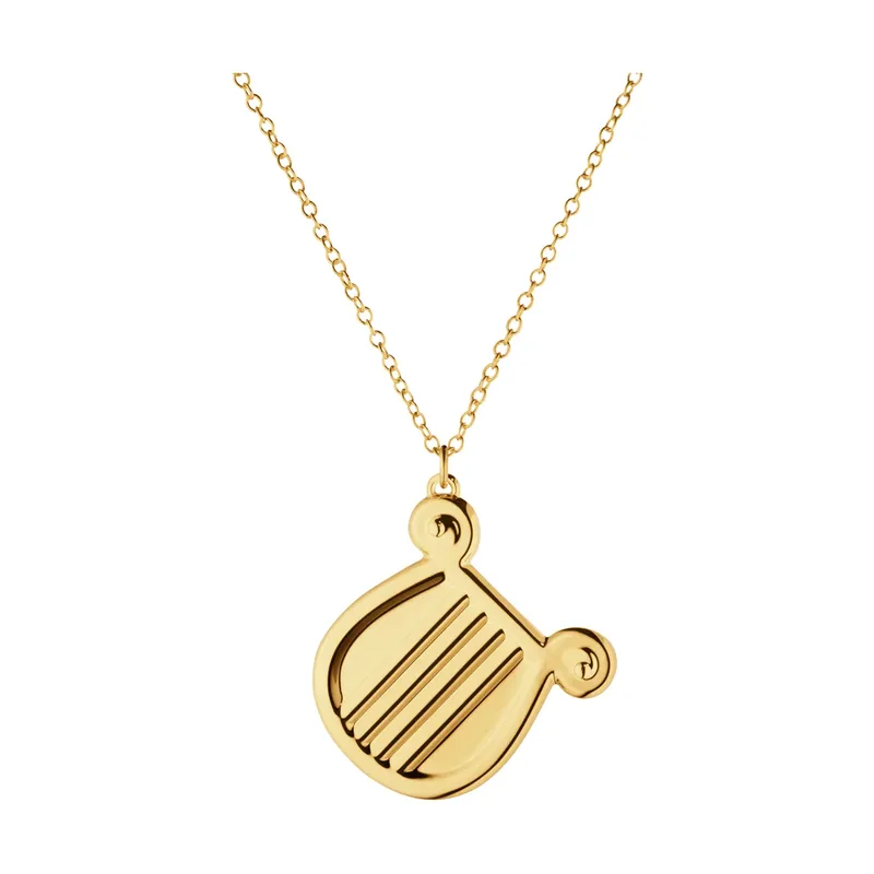 Weihnachtsornament 2026 Harfe, goldplattierte Zinklegierung de Georg Jensen – photo du produit