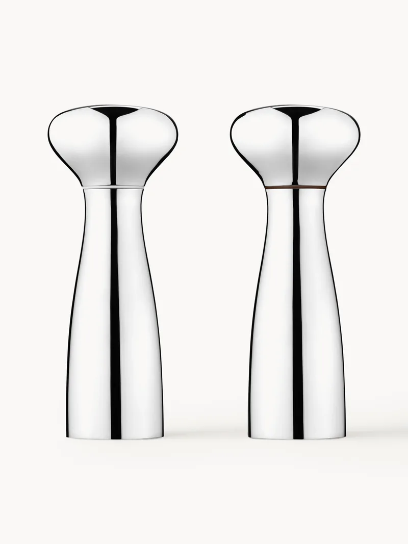 Zout- en pepermolen Alfredo van edelstaal, 2-delig van Georg Jensen – productfoto