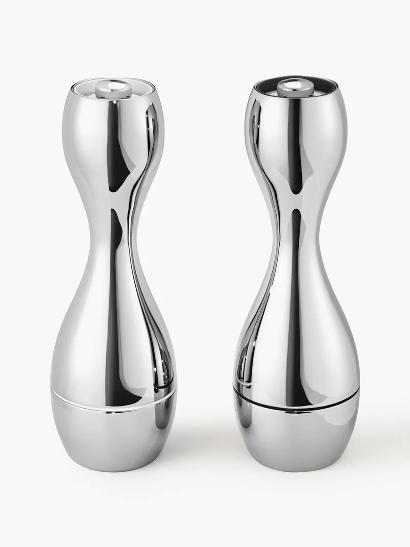 Zout- en pepermolen Cobra van edelstaal, set van 2 van Georg Jensen – productfoto