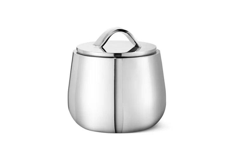 Zuckerdose Helix, Edelstahl by Georg Jensen in Silberfarben – product photo