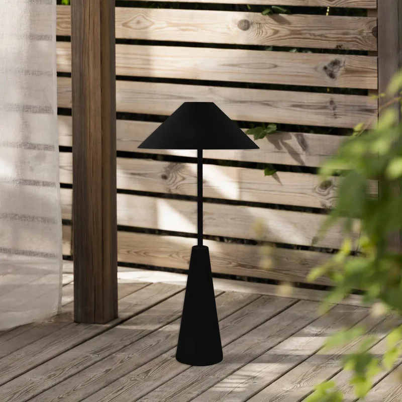 Accu-buiten vloerlamp Cannes, IP54 von Globen Lighting in Schwarz – Produktfoto 3 von 5
