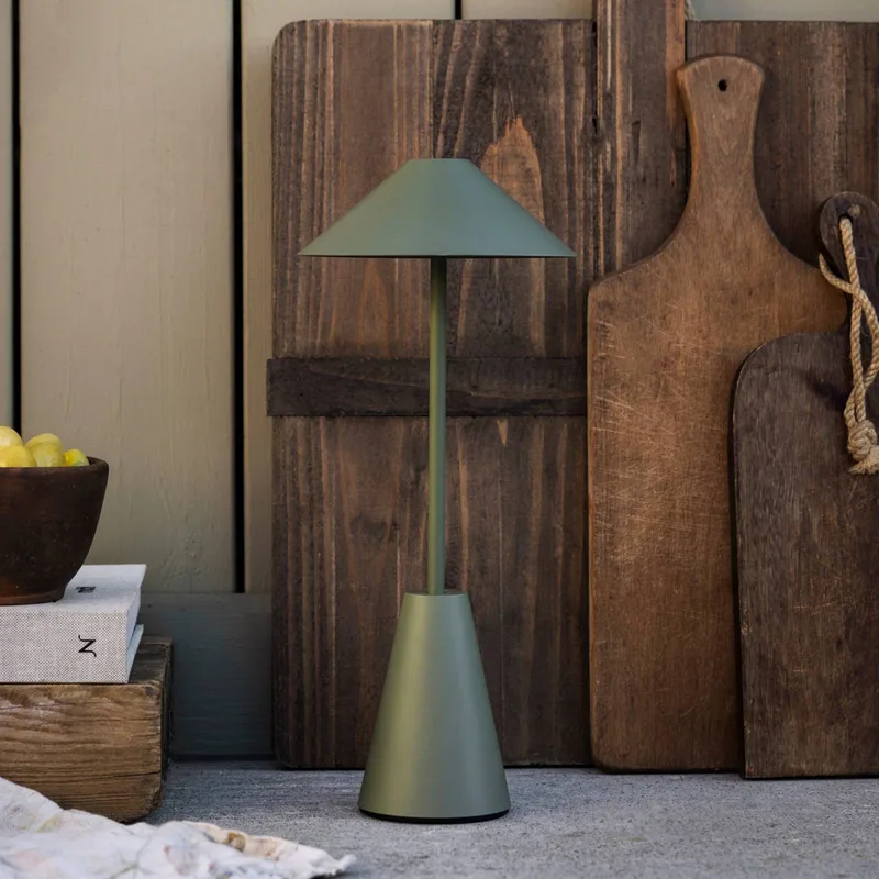Accu-buitenlamp Cannes, IP54 by Globen Lighting in Green – product photo