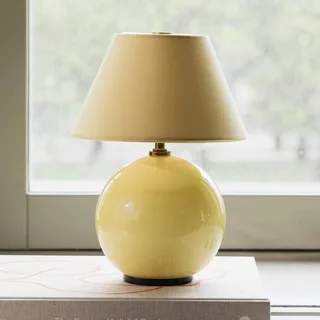 accu-tafellamp IRIS, geel/geel, hoogte 23 cm by Globen Lighting in Yellow – product photo 2 of 5