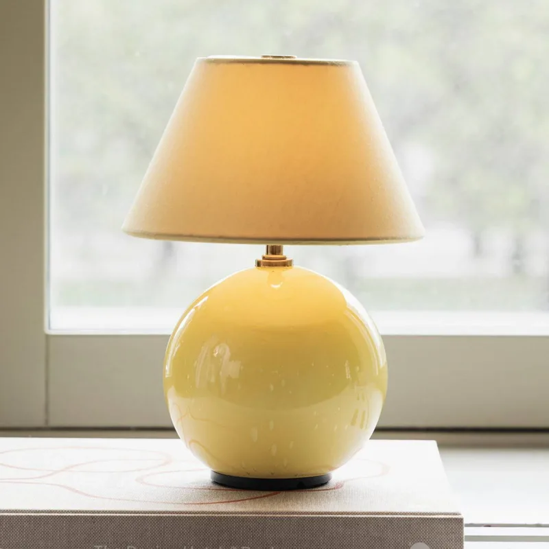 accu-tafellamp IRIS, geel/geel, hoogte 23 cm by Globen Lighting in Yellow – product photo