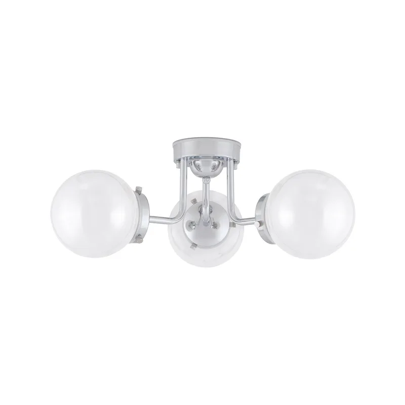 Alley badkamer plafondlamp Ø 50 cm chroom/wit fra Globen Lighting – produktbillede