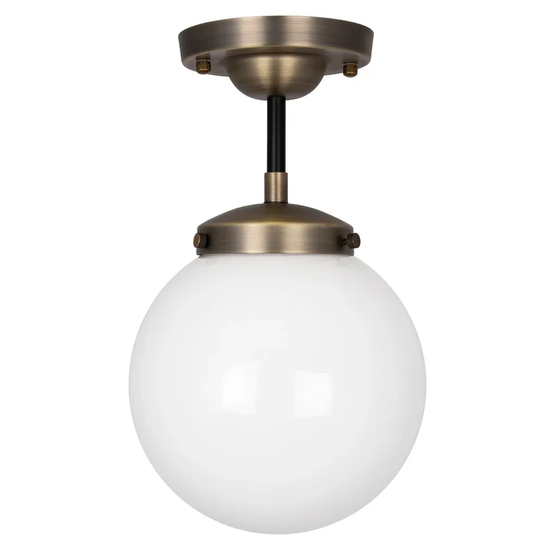 Alley Deckenleuchte IP44 Antik Messing-weiß van Globen Lighting – productfoto