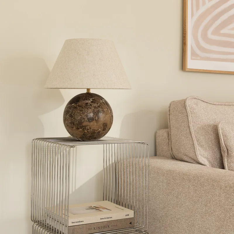 Castello 35 tafellamp bruin linnen by Globen Lighting – product photo