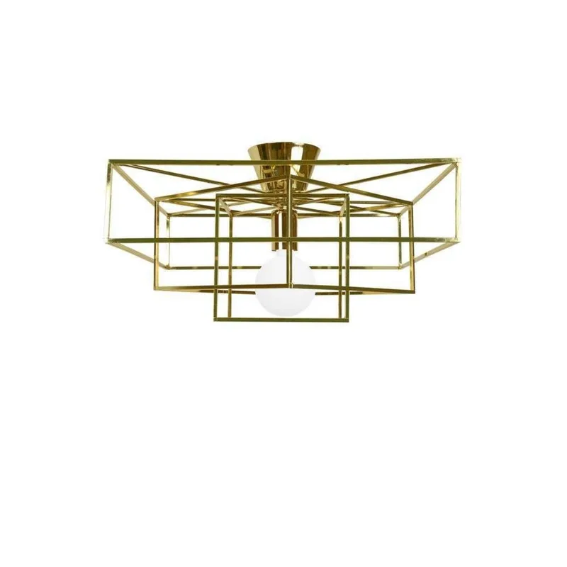 Cube Plafondlamp Brass fra Globen Lighting – produktbillede