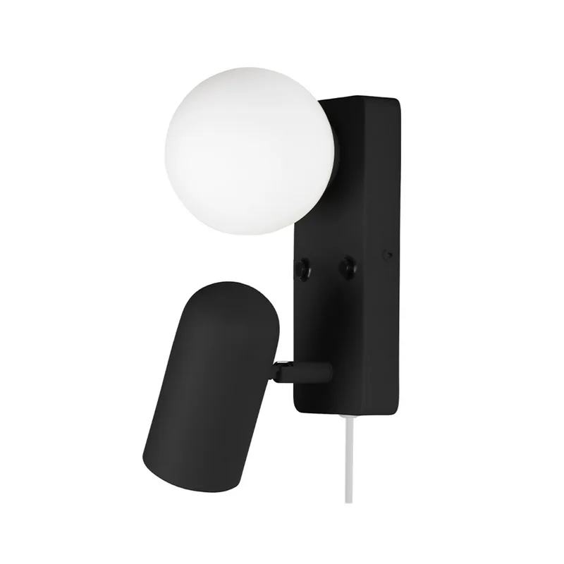 Doppio Wandlamp Zwart de Globen Lighting – photo du produit