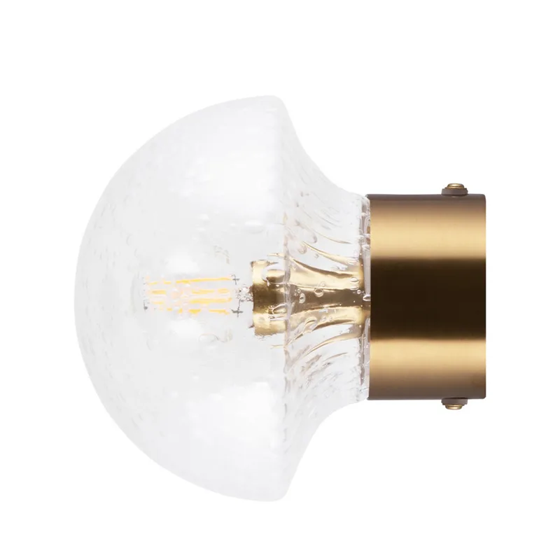 Fungo 16 plafondlamp, IP44, helder/messing by Globen Lighting – product photo