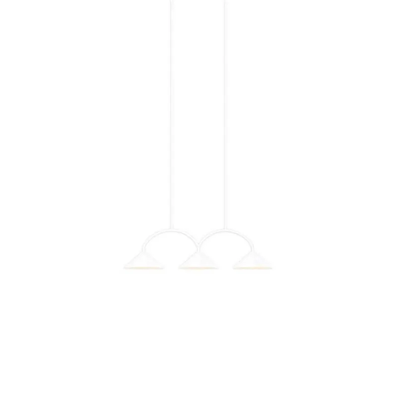 hanglamp CURVE 3, 3-lamps, 95 cm by Globen Lighting in White – product photo