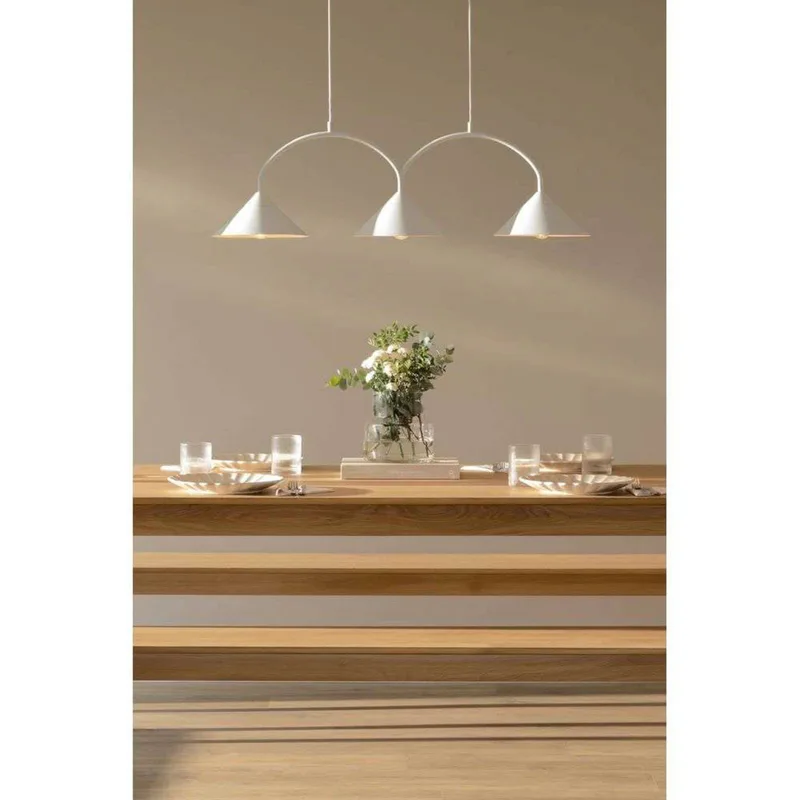 hanglamp CURVE 3, 3-lamps, 95 cm från Globen Lighting i Vit – produktbild 3 av 4