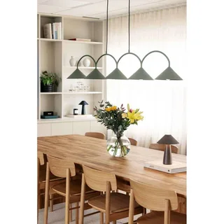 hanglamp CURVE 5, 5-lamps, 165 cm från Globen Lighting i Grön – produktbild 4 av 5
