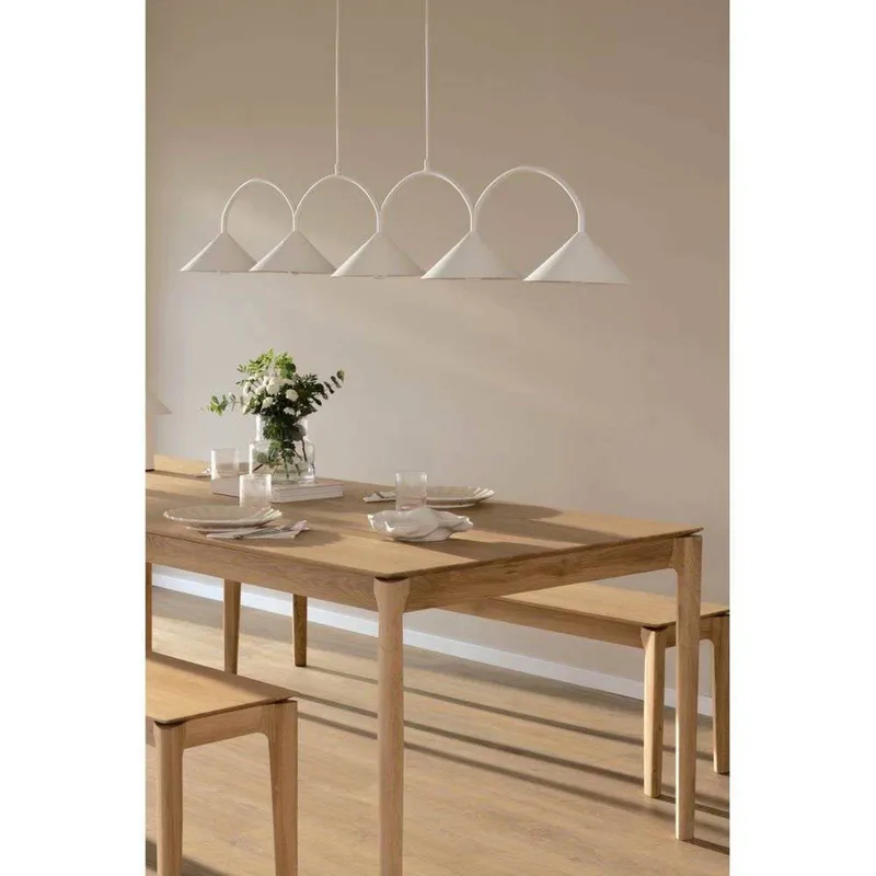 hanglamp CURVE 5, 5-lamps, 165 cm von Globen Lighting in Weiß – Produktfoto 3 von 3
