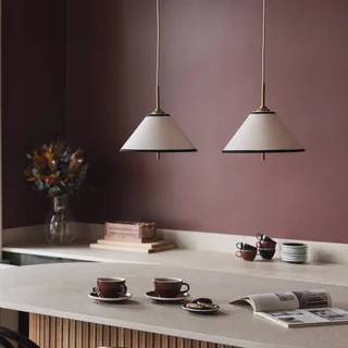 hanglamp IRIS 25 crèmekleurig Ø 25 cm de Globen Lighting en Crème, Blanc – photo du produit 2 sur 3