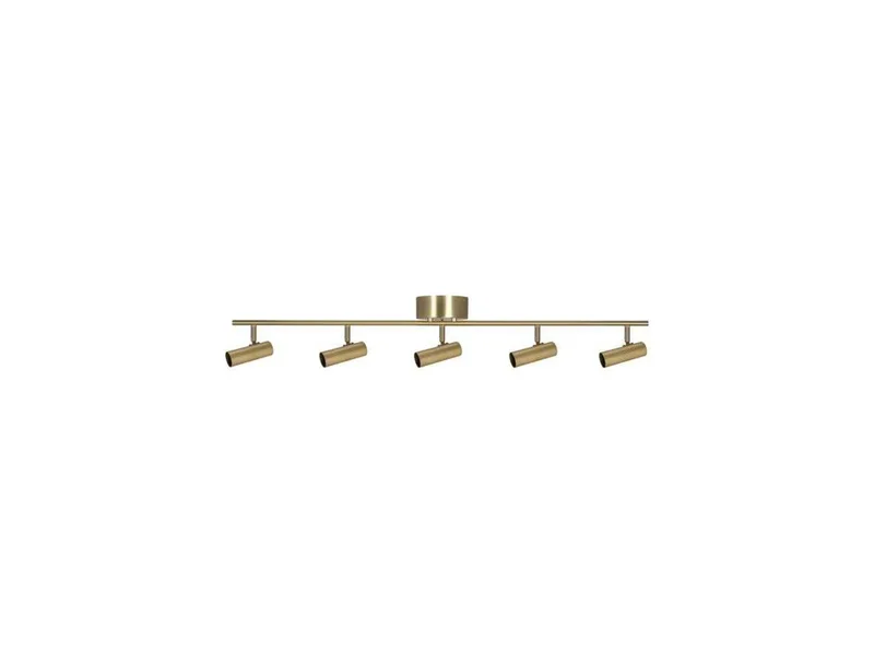 Hubble 5 Plafondlamp Long Brushed Brass von Globen Lighting – Produktfoto