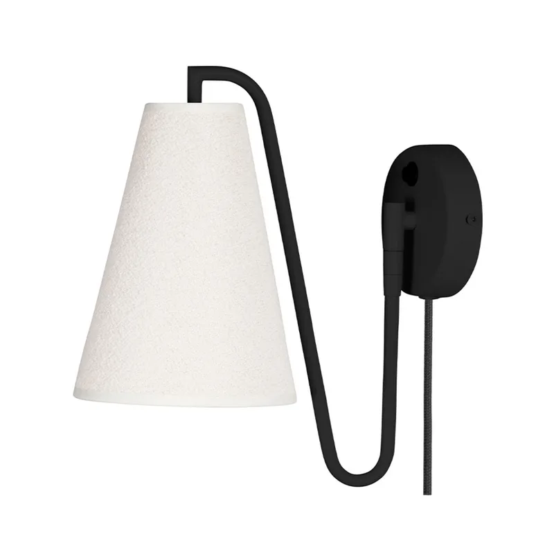 Lou Wandlamp Bouclé Wit/Zwart by Globen Lighting – product photo